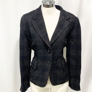 MaxMara Dark Plaid Blazer